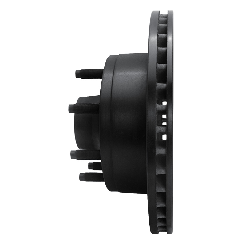 Ford E-150 Econoline Brake Rotor (1) - Front Right - R1 Concepts - Drilled & Slotted - Black - `95-`07